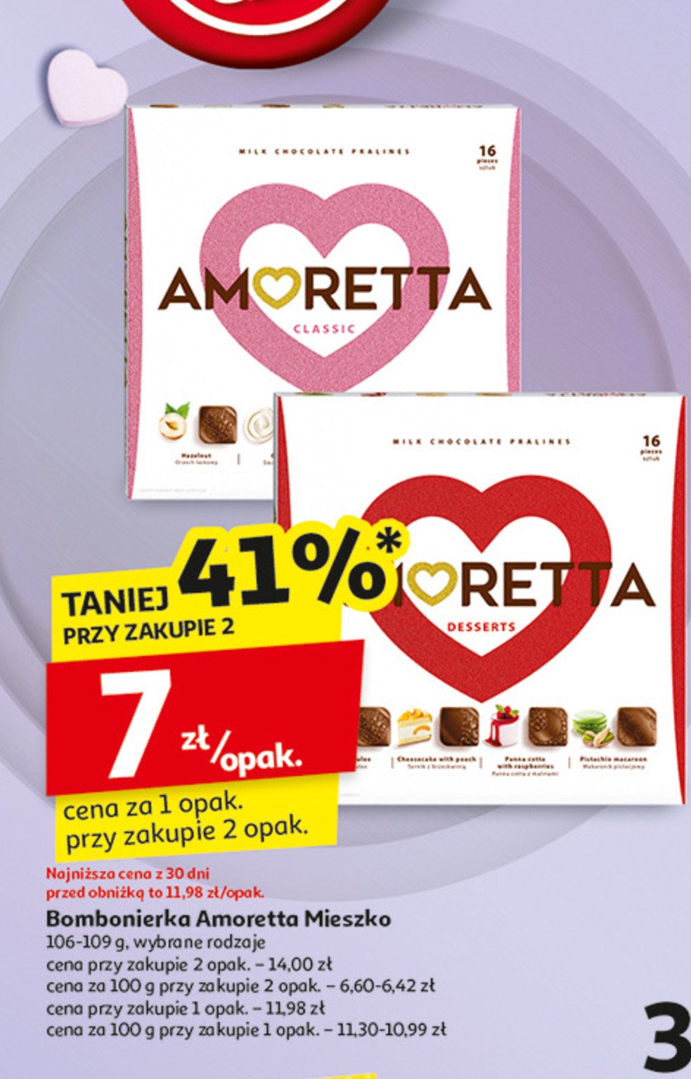 Bombonierka classic Mieszko amoretta promocja w Auchan