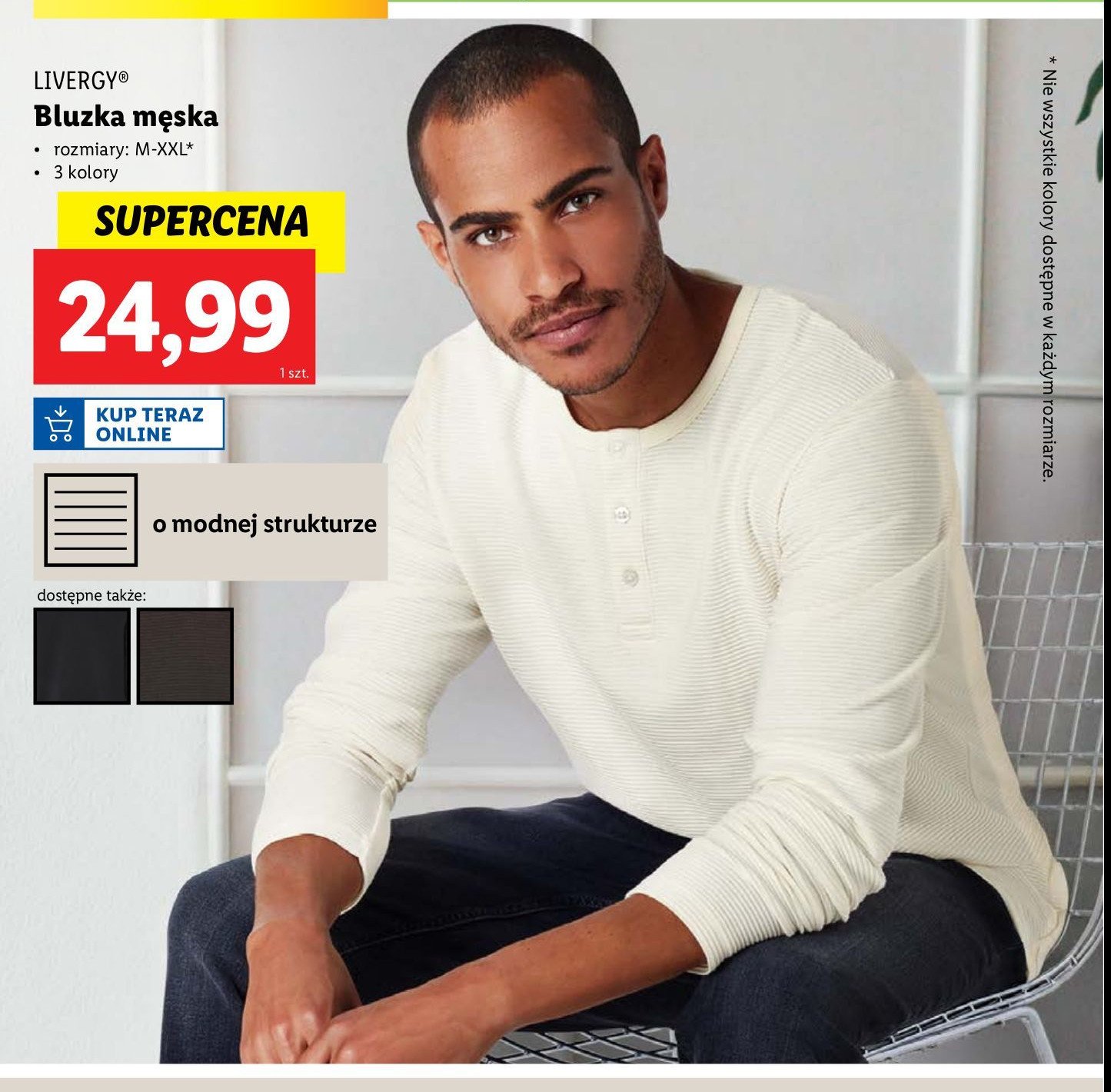 Bluzka męska m-xxl Livergy promocja w Lidl