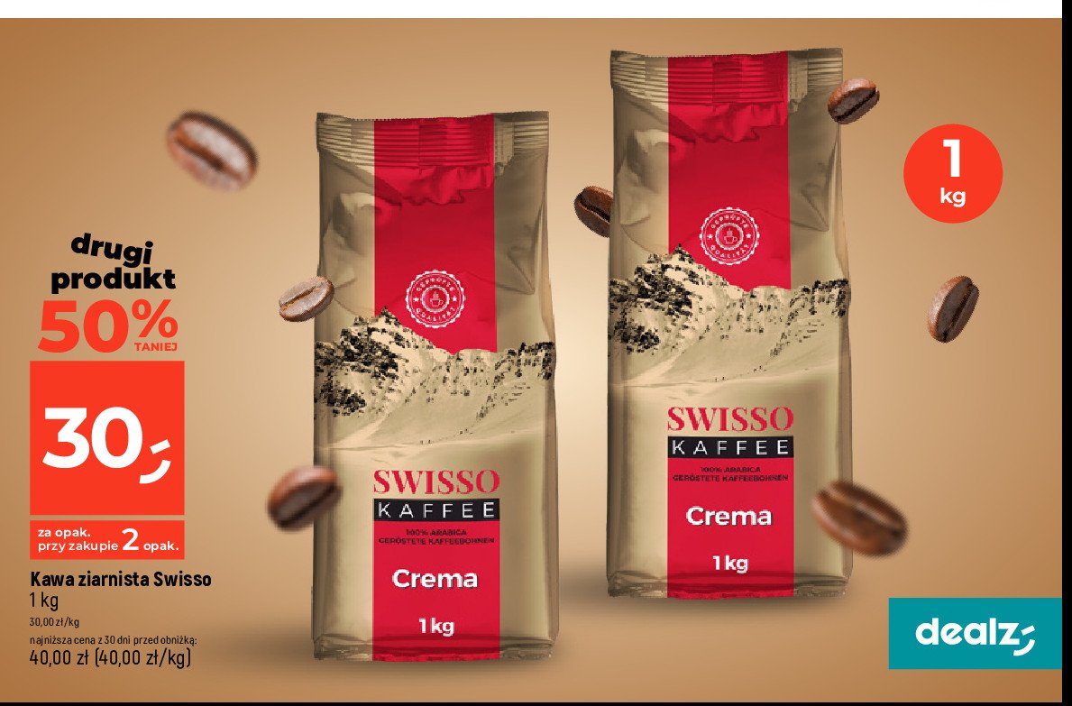 Kawa Swisso kaffee crema promocja