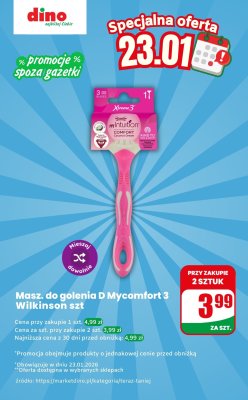 Maszynka do golenia Wilkinson Mycomfort 3 Xtreme3 promocja w Dino