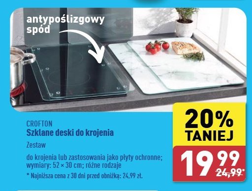 Deski do krojenia szklane Crofton promocja