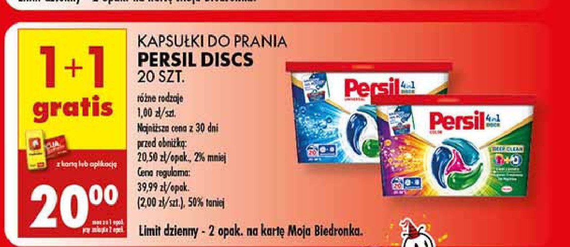 Kapsu艂ki do prania 4in1 deep clean Persil discs promocja