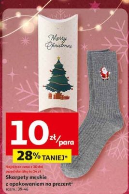 Skarpety męskie z opakowaniem na prezent rozm. 39-46 promocja w Auchan