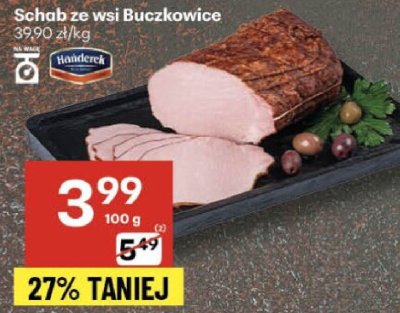 Schab ze wsi Buczkowice promocja w Delikatesy Centrum