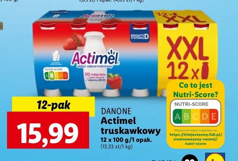 Jogurt Actimel truskawkowy promocja