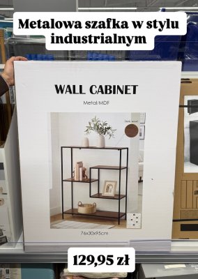 Metalowa szafka Dark wood 76x30x95cm promocja w Action