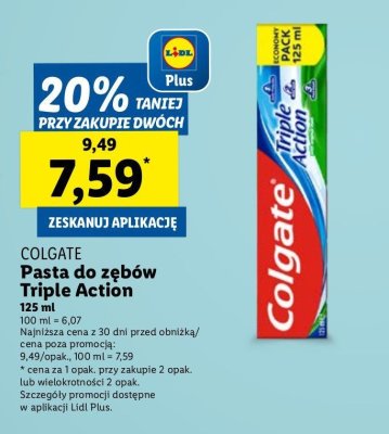 Pasta do zębow Colgate triple action promocja