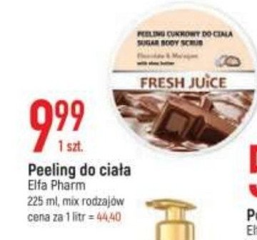 Peeling cukrowy do cia艂a czekolada i marcepan Fresh juice promocja