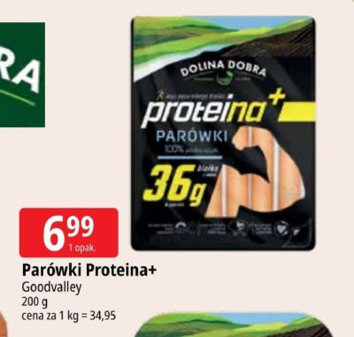 Parówki Proteina+ Goodvalley promocja w Leclerc
