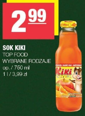 Sok Kiki Top Food wybrane rodzaje promocja w SPAR