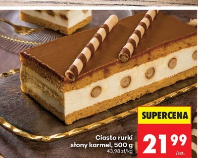 Ciasto rurki słony karmel, 500 g promocja w Biedronka