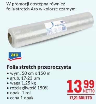 Folia stretch przezroczysta Aro promocja w Makro