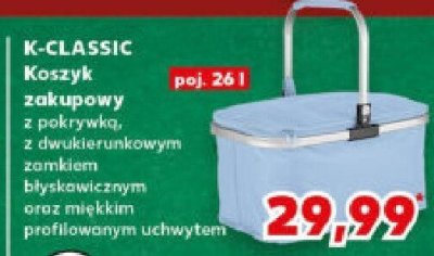 Koszyk zakupowy K-CLASSIC z pokrywką, z dwufunkcyjnym zamkiem błyskawicznym promocja w Kaufland