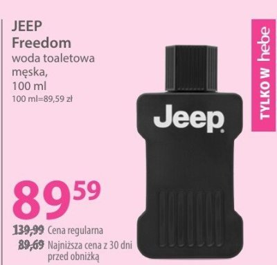 Woda toaletowa męska JEEP Freedom promocja w Hebe