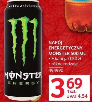 Napój energetyczny Monster 500 ML różne rodzaje promocja w Selgros