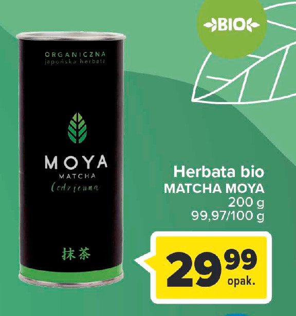 Herbata bio Moya matcha promocja