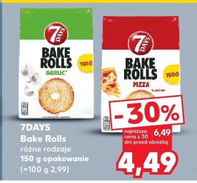 Przekąska Bake Rolls różne rodzaje 7days promocja w Kaufland