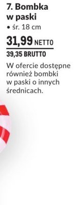 Bombka w paski promocja w Makro
