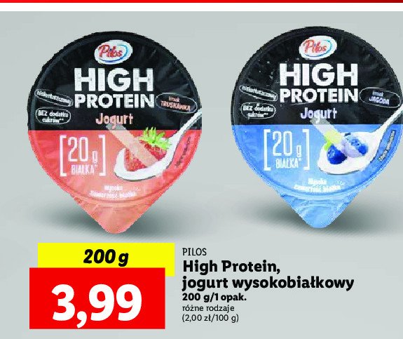 Serek truskawka PILOS HIGH PROTEIN promocja