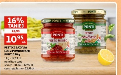 Pesto z bazyli膮 Ponti promocja