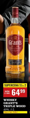 Whisky Grant's Triple Wood promocja w Biedronka