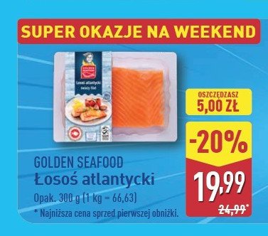 Łosoś atlantycki filet Golden seafood promocja w Aldi