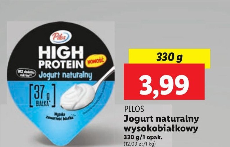 Jogurt naturalny PILOS HIGH PROTEIN promocja