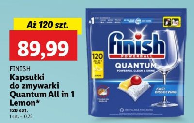 Kapsu艂ki do zmywarki lemon Finish quantum promocja