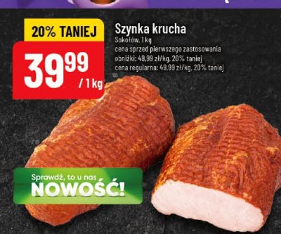 Szynka krucha Sokolów promocja w POLOmarket