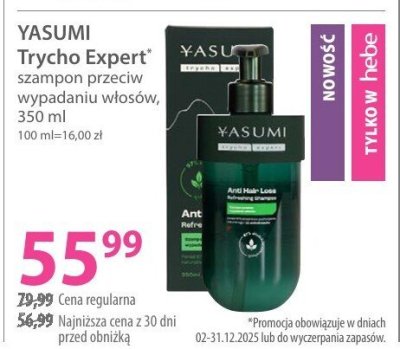 Szampon YASUMI Trycho Expert przeciw wypadaniu włosów, 350 ml promocja w Hebe