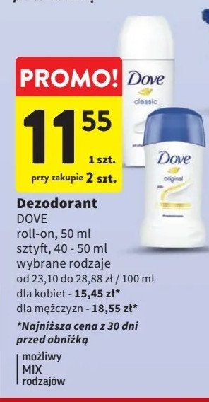 Dezodorant extra fresh Dove men+care promocja