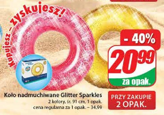 Ko艂o glitter sparkles 91 cm promocja