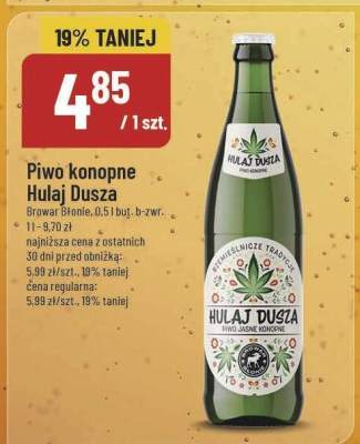 Piwo konopne Hulaj Dusza Browar Biłonie promocja w POLOmarket