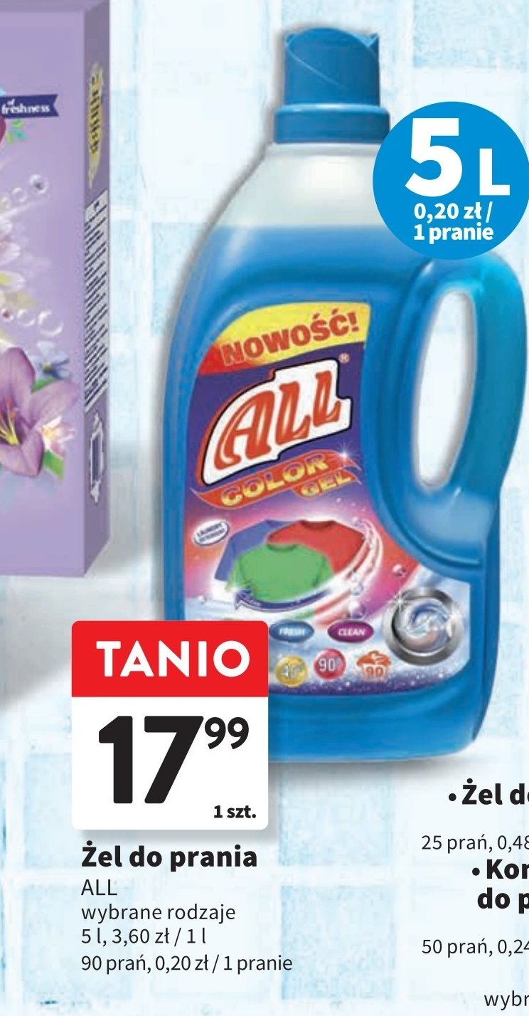 Żel po prania color ALL promocja w Intermarche