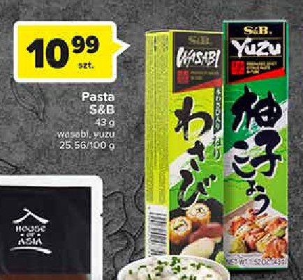 Pasta yuzu S&b promocja