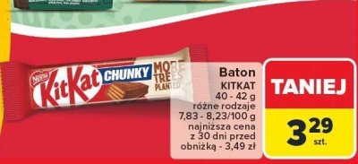 Baton KitKat Chunky, różne rodzaje Nestle promocja w Carrefour