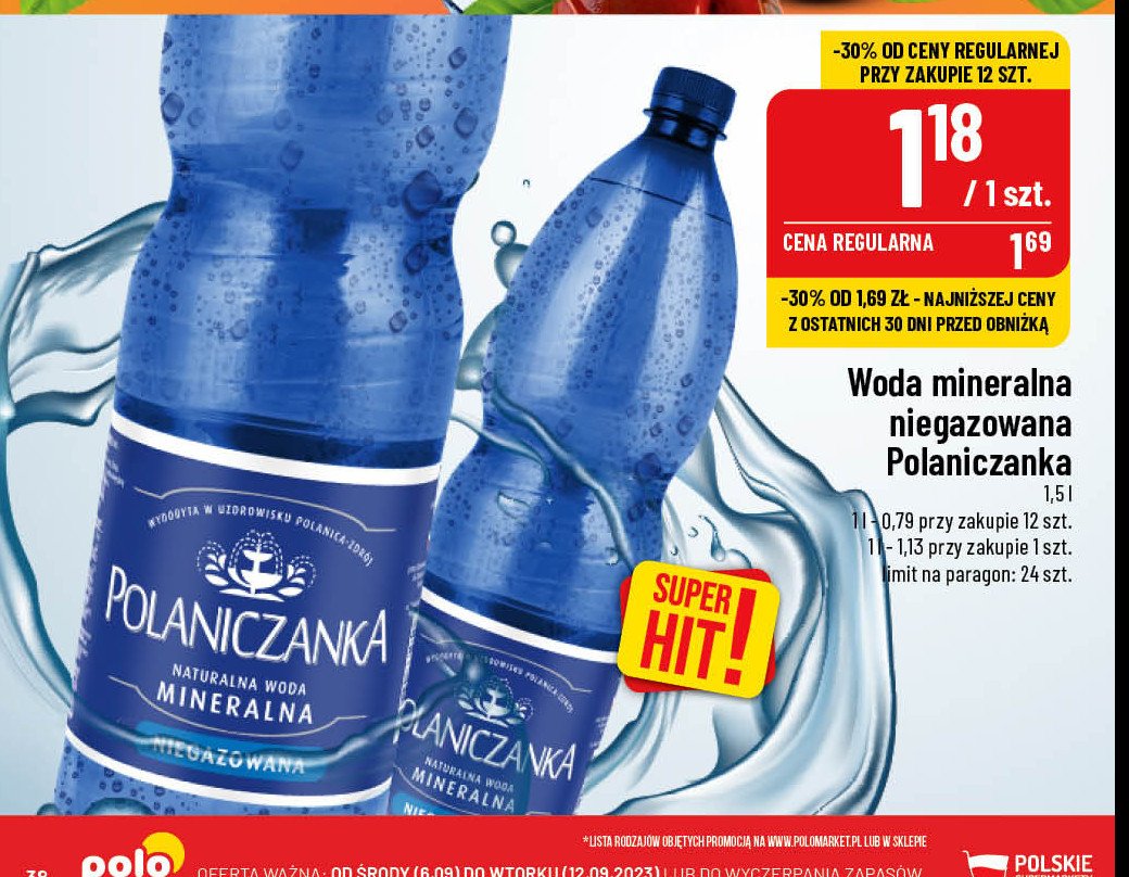 Woda niegazowana Polaniczanka promocja