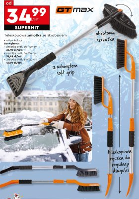 Teleskopowa zmiotka ze skrobakiem 80-109 cm promocja w Biedronka
