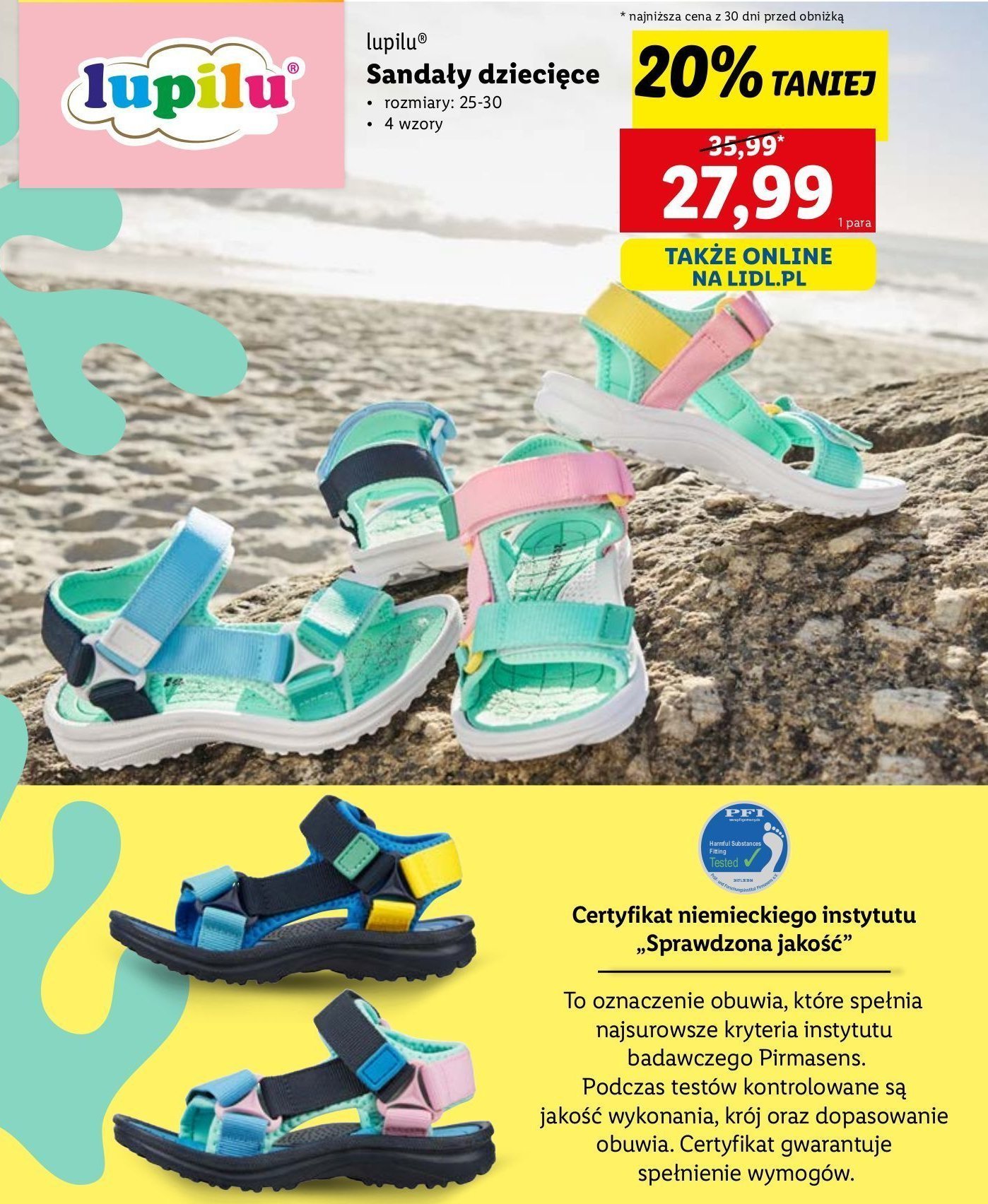 Sanda艂y dzieci臋ce Lupilu promocja