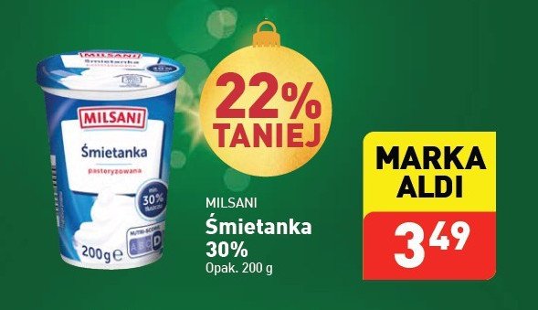 Śmietana 30% Milsani promocja