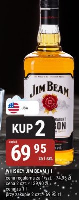 Whisky Jim Beam 1l promocja w bi1