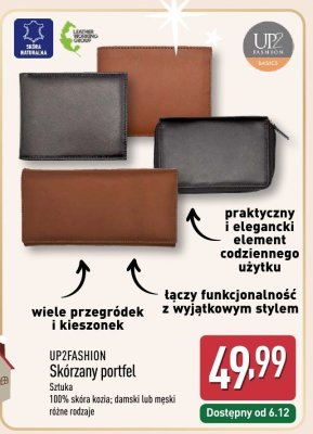 Portfel skórzany promocja w Aldi