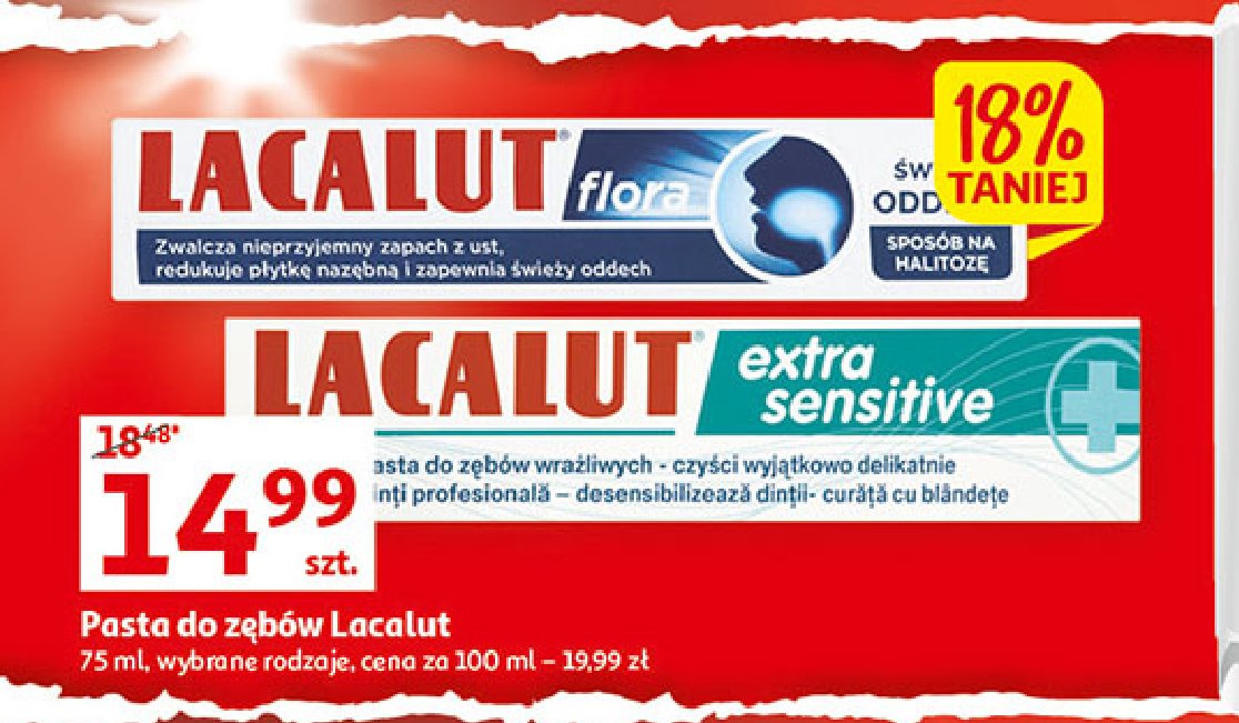 Pasta do zębów Lacalut extra sensitive promocja