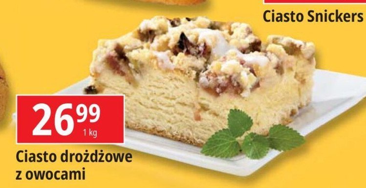 Ciasto drożdżowe z owocami promocja