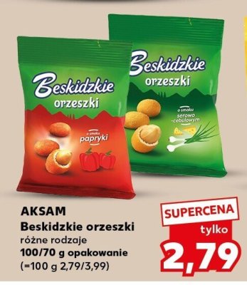 Orzeszki AKSAM Beskidzkie orzeszki różne rodzaje 100/70 g opakowanie promocja w Kaufland