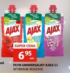 Płyn do mycia polne kwiaty Ajax floral fiesta Ajax . promocja