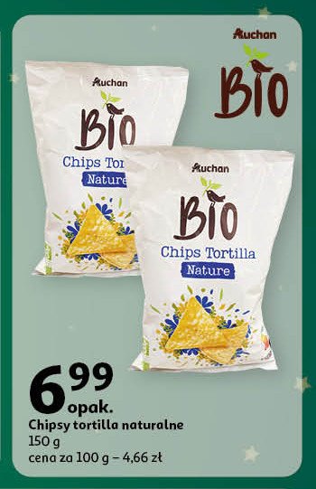 Tortilla chips naturalne Auchan bio promocja