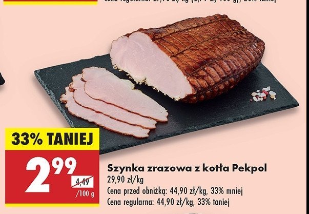 Szynka zrazowa Pekpol promocja w Biedronka