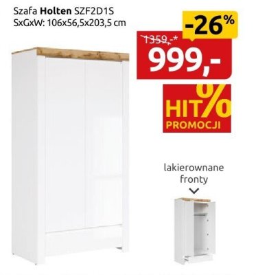 Szafa Holten SZF2D1S Black Red White promocja w Black Red White