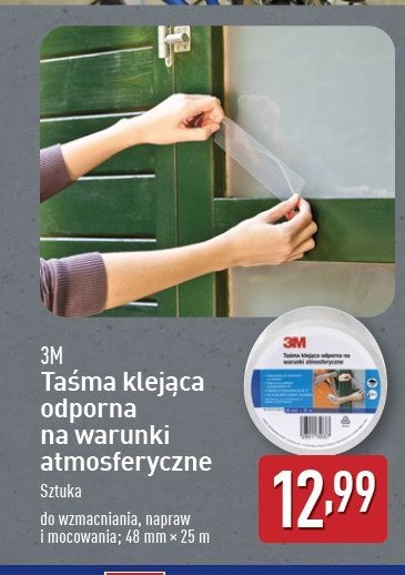 Taśma klejąca odporna na warunki atmosferyczne 48 mm x 25 m 3m promocja w Aldi